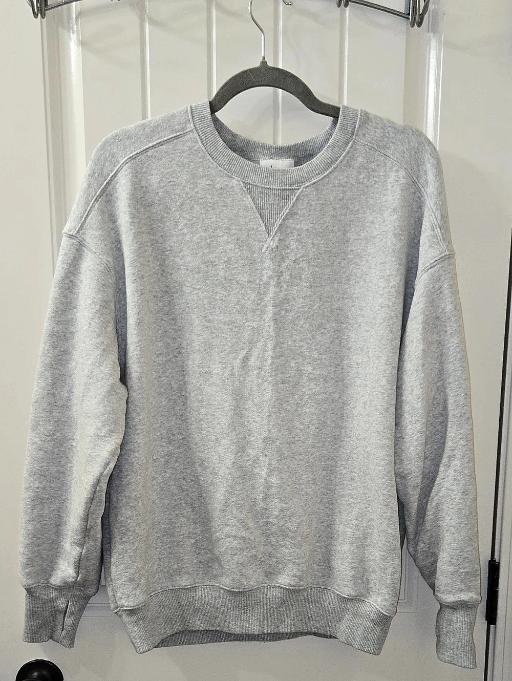 Offline by Aerie Cloud Fleece Oversized Crewneck Sweatshirt Gray Sweatshirt XS